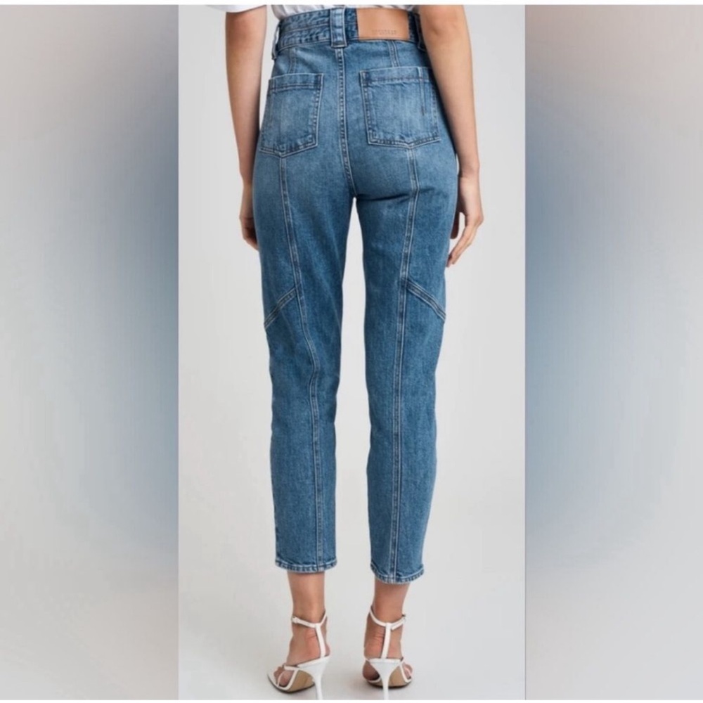 DEREK LAM 10 CROSBY Denim Womens Sz 27 Med Wash High Rise Double Button … - Picture 2 of 16